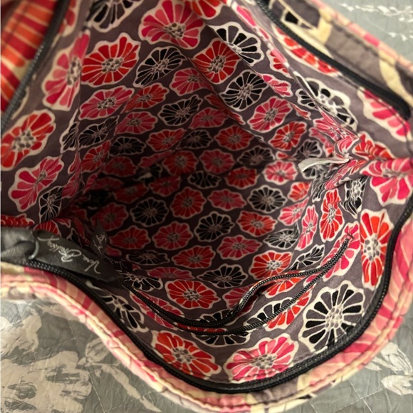 Vera Bradley Vibrant Pink and Gray Floral Crossbody - Picture 6 of 9
